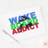 Sticker Rectangulaire Addictionnaire Wakeboard (Enveloppe)