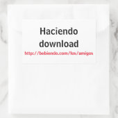 Sticker Rectangulaire Adesivo bebiendo con los amigos (Sac)