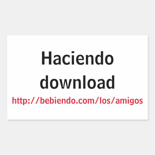 Sticker Rectangulaire Adesivo bebiendo con los amigos (Devant)