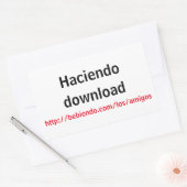 Sticker Rectangulaire Adesivo bebiendo con los amigos (Enveloppe)