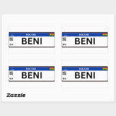 Sticker Rectangulaire Adesivo  Beni Mercosur (Feuille)