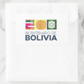 Sticker Rectangulaire Adesivo bicentenario de la Bolivie (Sac)