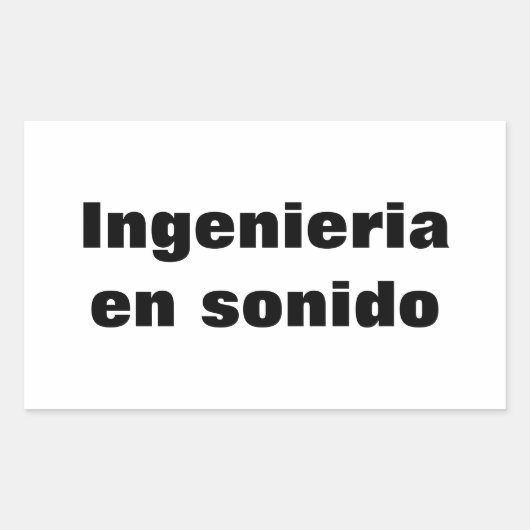 Sticker Rectangulaire Adesivo ingenieria en sonido (Devant)