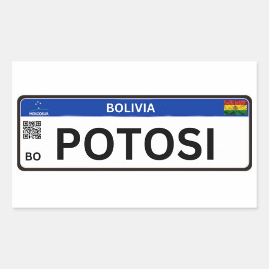 Sticker Rectangulaire Adesivo Potosi Mercosur (Devant)