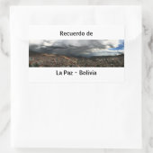 Sticker Rectangulaire Adesivo recuerdo de La Paz (Sac)