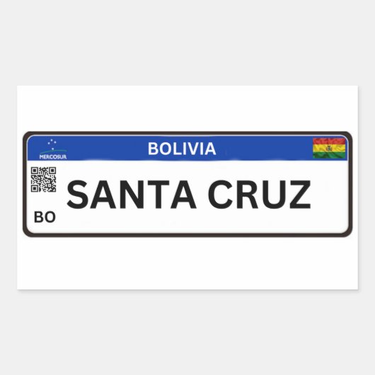 Sticker Rectangulaire Adesivo Santa Cruz Mercosur (Devant)