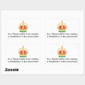 Sticker Rectangulaire Adhésive Monarchie est un Rêve (Feuille)