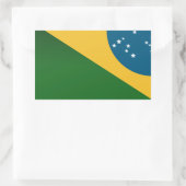 Sticker Rectangulaire Adhésive Série Brésil - Drapeau (Sac)