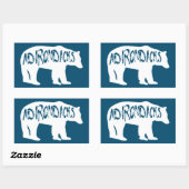 Sticker Rectangulaire Adirondacks Bear (Feuille)