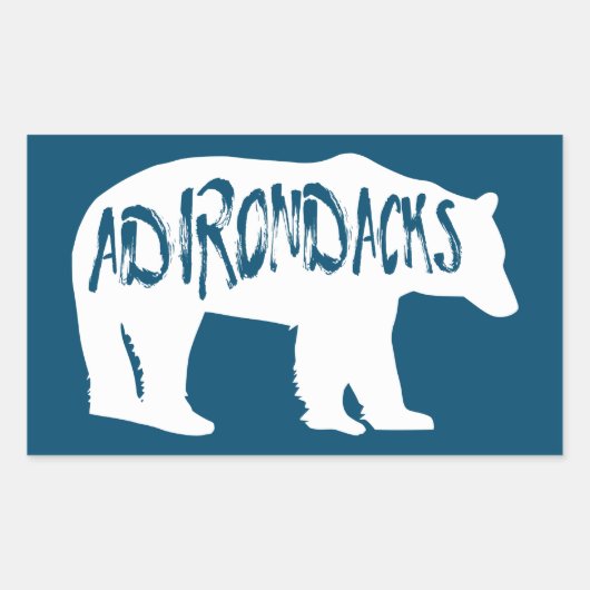 Sticker Rectangulaire Adirondacks Bear (Devant)