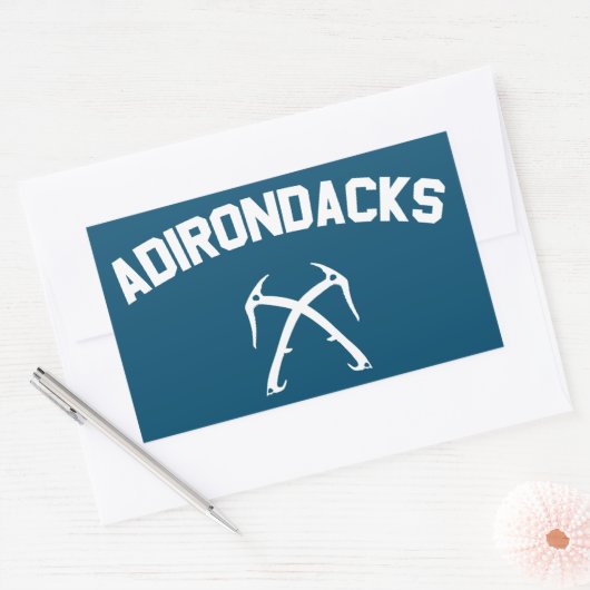 Sticker Rectangulaire Adirondacks Ice Escalade (Enveloppe)