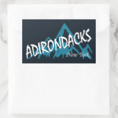 Sticker Rectangulaire Adirondacks Montagnes New York (Sac)