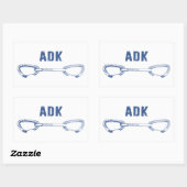 Sticker Rectangulaire Adirondacks Rock Escalade Quickdraw (Feuille)