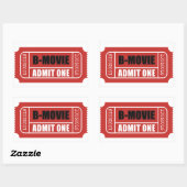 Sticker Rectangulaire Admettre un - Billet B-Movie (Feuille)
