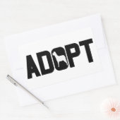 Sticker Rectangulaire Adopter les animaux (Enveloppe)