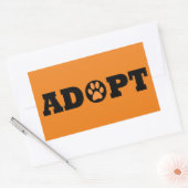 Sticker Rectangulaire Adopter les animaux (Enveloppe)