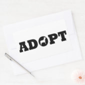 Sticker Rectangulaire Adopter les animaux (Enveloppe)
