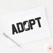 Sticker Rectangulaire Adopter les animaux (Enveloppe)