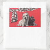 Sticker Rectangulaire adorable terrier écossais (Sac)