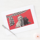 Sticker Rectangulaire adorable terrier écossais (Enveloppe)