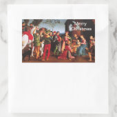 STICKER RECTANGULAIRE ADORATION DE LA MAGI (Sac)