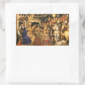 Sticker Rectangulaire ADORATION DE MAGI Gentile Da Fabriano, Noël (Sac)