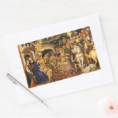Sticker Rectangulaire ADORATION DE MAGI Gentile Da Fabriano, Noël (Enveloppe)