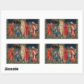 Sticker Rectangulaire ADORATION DE MAGI Morris, Burne-Jones (Feuille)