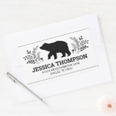 Sticker Rectangulaire Adresse de retour de l'ours de sériole (Enveloppe)