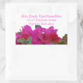 Sticker Rectangulaire Adresse de retour des fleurs vives (Sac)