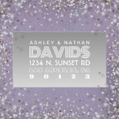 Sticker Rectangulaire Adresse de retour grise ombrée unique créative