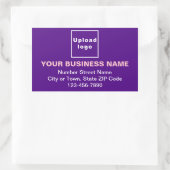 Sticker Rectangulaire Adresse professionnelle et numéro de téléphone sur (Sac)