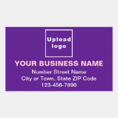 Sticker Rectangulaire Adresse professionnelle et numéro de téléphone sur (Devant)