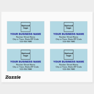 Sticker Rectangulaire Adresse professionnelle et numéro de téléphone sur
