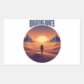 Sticker Rectangulaire Adventure Desert Tee — Chasing Dunes & Desert Sky (Devant)