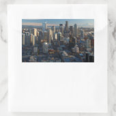 Sticker Rectangulaire Aerial view of Seattle city skyline (Sac)