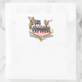 Sticker Rectangulaire Affiche de bienvenue Las Vegas (Sac)