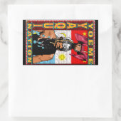 Sticker Rectangulaire Affiche de la danseuse Yaqui Yoeme Deer (Sac)