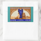 Sticker Rectangulaire Affiche de l'Exposition Internationale de Lyon 191 (Sac)
