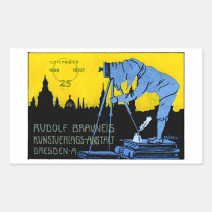 Sticker Rectangulaire Affiche photographique de Dresde 1913