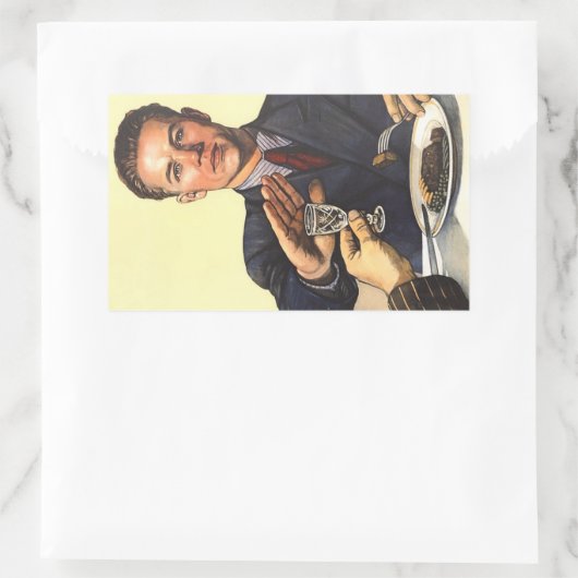 Sticker Rectangulaire Affiche soviétique anti-alcool 1954 (Sac)