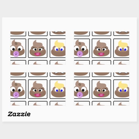 Sticker Rectangulaire Afficher plusieurs faces (Feuille)