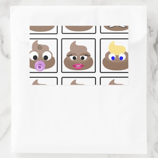 Sticker Rectangulaire Afficher plusieurs faces (Sac)