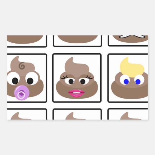 Sticker Rectangulaire Afficher plusieurs faces (Devant)