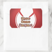 Sticker Rectangulaire Afficher un peu de respect Imprimé (Sac)