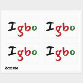 Sticker Rectangulaire Africain Igbo (Feuille)