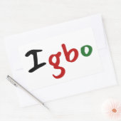 Sticker Rectangulaire Africain Igbo (Enveloppe)