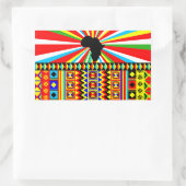 Sticker Rectangulaire Africain Print Kente Motif Tribal (Sac)