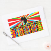 Sticker Rectangulaire Africain Print Kente Motif Tribal (Enveloppe)
