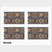 Sticker Rectangulaire African Tribal Collage contemporain (Feuille)